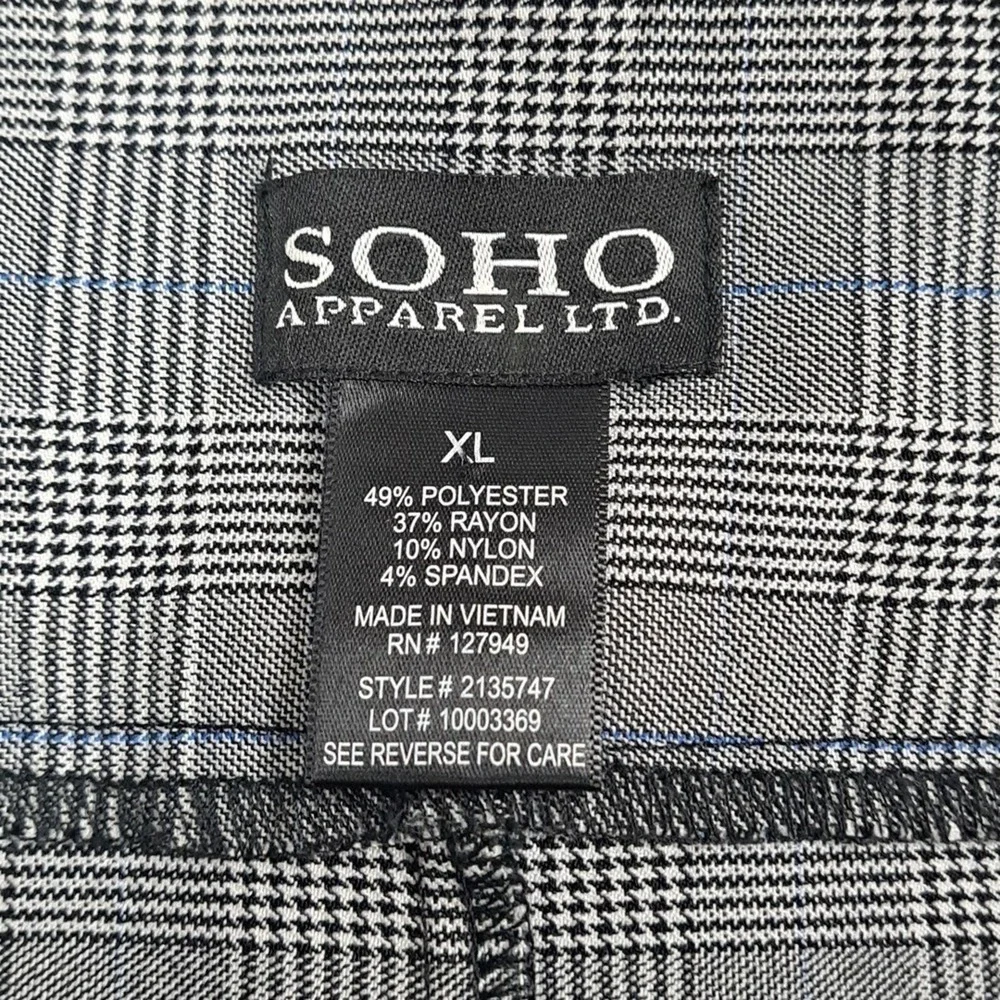 Soho apparel pencil Skirt Grey Plaid Career XL